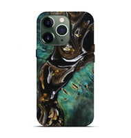 iPhone 13 Pro Wood Live Edge Phone Case - Maddie (Black & White, 805367)