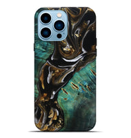 iPhone 14 Pro Max Wood Live Edge Phone Case - Maddie (Black & White, 805367)