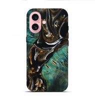 iPhone 16 Wood Live Edge Phone Case - Maddie (Black & White, 805367)