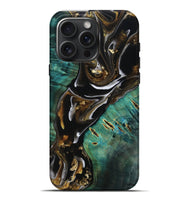 iPhone 16 Pro Max Wood Live Edge Phone Case - Maddie (Black & White, 805367)