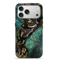 iPhone 17 Pro Max Wood Live Edge Phone Case - Maddie (Black & White, 805367)
