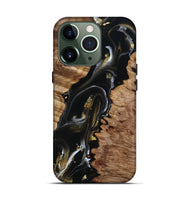 iPhone 13 Pro Wood Live Edge Phone Case - Graham (Black & White, 805384)