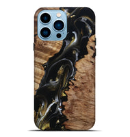 iPhone 14 Pro Max Wood Live Edge Phone Case - Graham (Black & White, 805384)