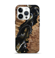 iPhone 15 Pro Wood Live Edge Phone Case - Graham (Black & White, 805384)