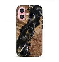 iPhone 16 Wood Live Edge Phone Case - Graham (Black & White, 805384)