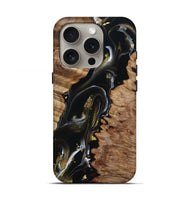 iPhone 16 Pro Wood Live Edge Phone Case - Graham (Black & White, 805384)