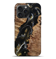 iPhone 16 Pro Max Wood Live Edge Phone Case - Graham (Black & White, 805384)