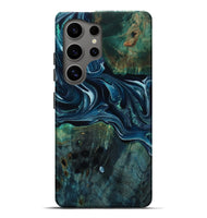 Galaxy S25 Ultra Wood Live Edge Phone Case - Aubrey (Blue, 805388)