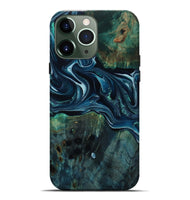 iPhone 13 Pro Max Wood Live Edge Phone Case - Aubrey (Blue, 805388)
