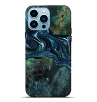 iPhone 14 Pro Max Wood Live Edge Phone Case - Aubrey (Blue, 805388)