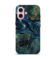 iPhone 17 Wood Live Edge Phone Case - Aubrey (Blue, 805388)
