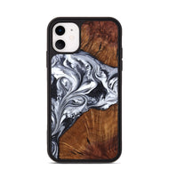 iPhone 11 Wood Phone Case - Jamison (Black & White, 805412)