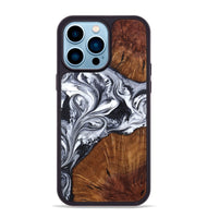 iPhone 14 Pro Max Wood Phone Case - Jamison (Black & White, 805412)
