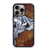 iPhone 15 Pro Max Wood Phone Case - Jamison (Black & White, 805412)