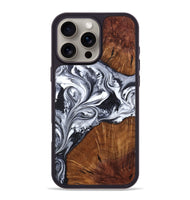 iPhone 16 Pro Max Wood Phone Case - Jamison (Black & White, 805412)