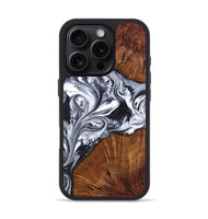 iPhone 16 Pro Wood Phone Case - Jamison (Black & White, 805412)
