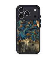 iPhone 17 Pro Wood Phone Case - Shawnte (Teal & Gold, 805467)