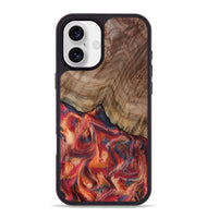 iPhone 16 Plus Wood Phone Case - Cason (Red, 805474)