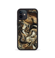 iPhone 12 mini Wood Phone Case - Jonnie (Black & White, 805478)