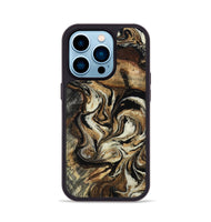 iPhone 14 Pro Wood Phone Case - Jonnie (Black & White, 805478)