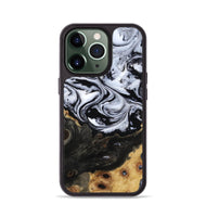 iPhone 13 Pro Wood Phone Case - Shelbi (Black & White, 805479)