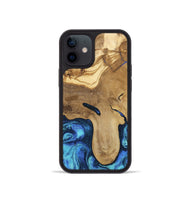 iPhone 12 mini Wood Phone Case - Hadlee (Blue, 805480)