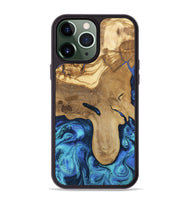 iPhone 13 Pro Max Wood Phone Case - Hadlee (Blue, 805480)
