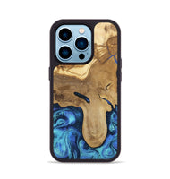 iPhone 14 Pro Wood Phone Case - Hadlee (Blue, 805480)