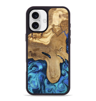 iPhone 16 Plus Wood Phone Case - Hadlee (Blue, 805480)