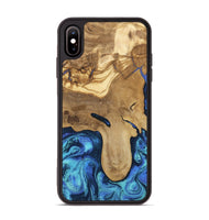 iPhone Xs Max Wood Phone Case - Hadlee (Blue, 805480)