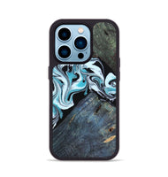 iPhone 14 Pro Wood Phone Case - Osman (Blue, 805488)
