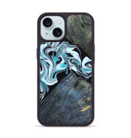 iPhone 15 Wood Phone Case - Osman (Blue, 805488)