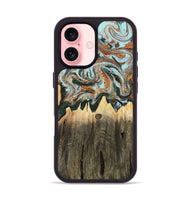 iPhone 16 Wood Phone Case - Paris (Green, 805489)