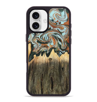 iPhone 16 Plus Wood Phone Case - Paris (Green, 805489)