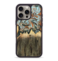 iPhone 16 Pro Max Wood Phone Case - Paris (Green, 805489)