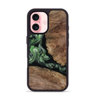 iPhone 16 Wood Phone Case - Damon (Green, 805490)