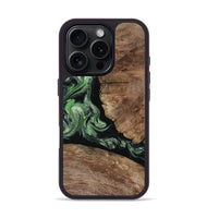 iPhone 16 Pro Wood Phone Case - Damon (Green, 805490)