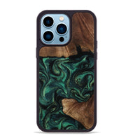 iPhone 14 Pro Max Wood Phone Case - Therese (Green, 805491)