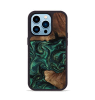 iPhone 14 Pro Wood Phone Case - Therese (Green, 805491)