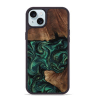iPhone 15 Plus Wood Phone Case - Therese (Green, 805491)