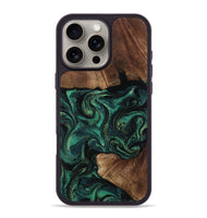 iPhone 16 Pro Max Wood Phone Case - Therese (Green, 805491)