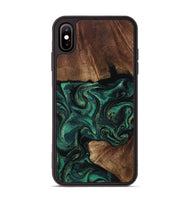 iPhone Xs Max Wood Phone Case - Therese (Green, 805491)