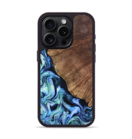 iPhone 15 Pro Wood Phone Case - Leatha (Blue, 805519)