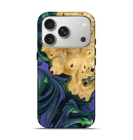 iPhone 17 Pro Wood Live Edge Phone Case - Ulises (Green, 806049)