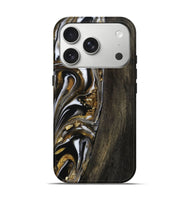 iPhone 17 Pro Wood Live Edge Phone Case - Daleyza (Black & White, 806073)