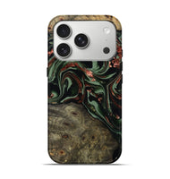 iPhone 17 Pro Wood Live Edge Phone Case - Spencer (Green, 806086)