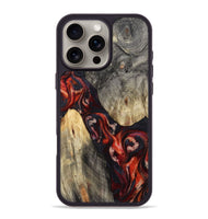 iPhone 16 Pro Max Wood Phone Case - Bernard (Red, 806427)