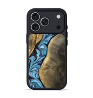 iPhone 17 Pro Wood Phone Case - Saundra (Blue, 806430)