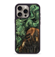 iPhone 16 Pro Max Wood Phone Case - Debi (Green, 806440)