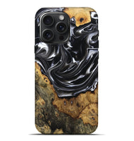 iPhone 16 Pro Max Wood Live Edge Phone Case - Marian (Black & White, 806516)